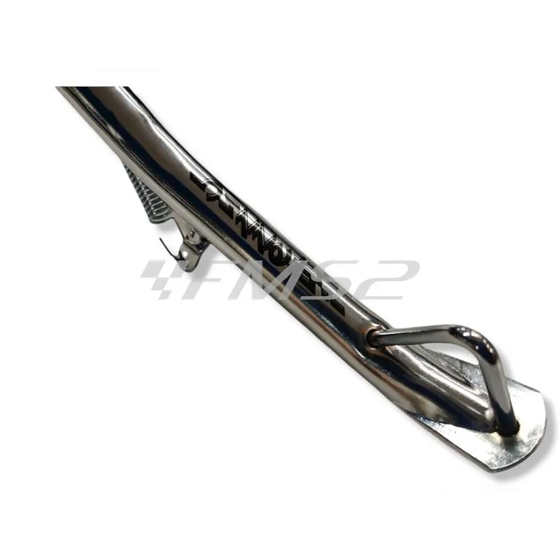 Cavalletto laterale cromato Buzzetti per scooter Yamaha Aerox 50 cc prodotti dal 2013 in poi con ruote da 13 pollici, ricambio 8563C