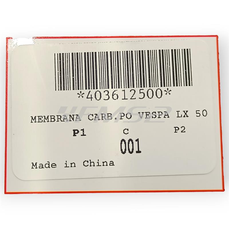 Membrana carb.po vespa lx 50 4t 4v, ricambio 403612500