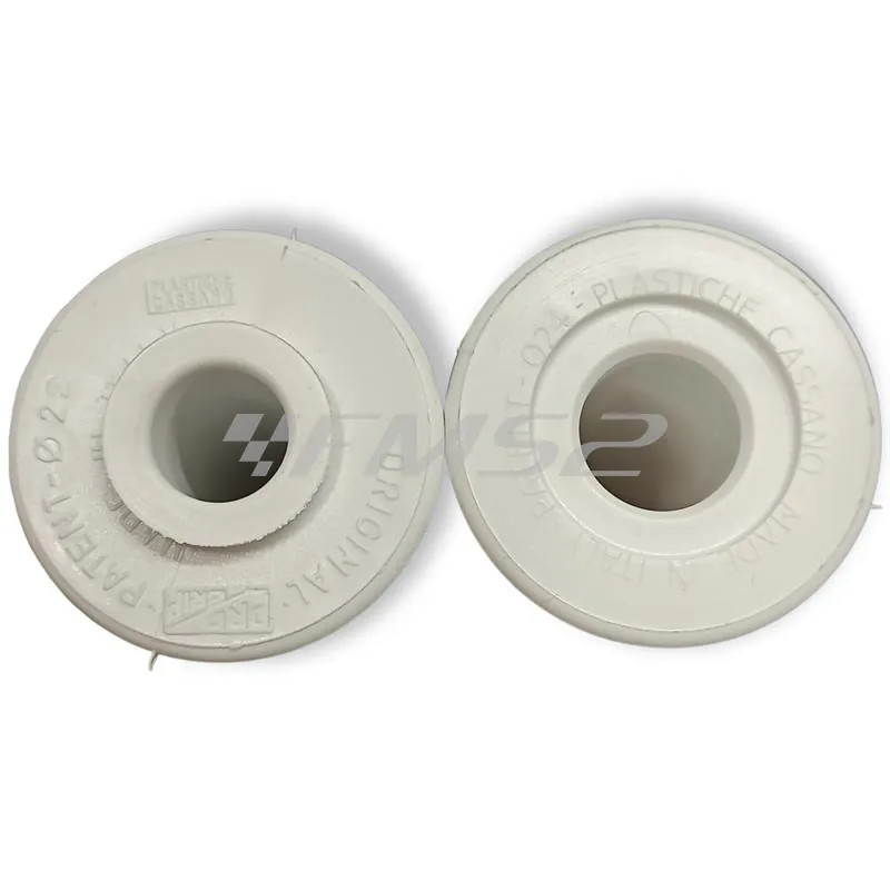 Coppia manopole Progrip modello MX 794-101 in gomma di colore bianco per utilizzo su manubri cross, ciclomotori e scooter con diametro da 22 mm, ricambio 405401565