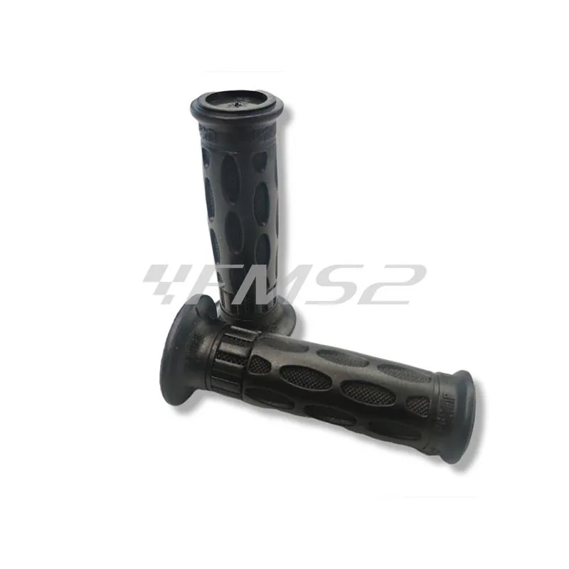 Coppia manopole scooter PROGRIP 767-102 in gomma di colore nero per scooter 50 cc, ricambio 405402020