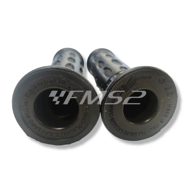 Coppia manopole scooter PROGRIP 767-102 in gomma di colore nero per scooter 50 cc, ricambio 405402020