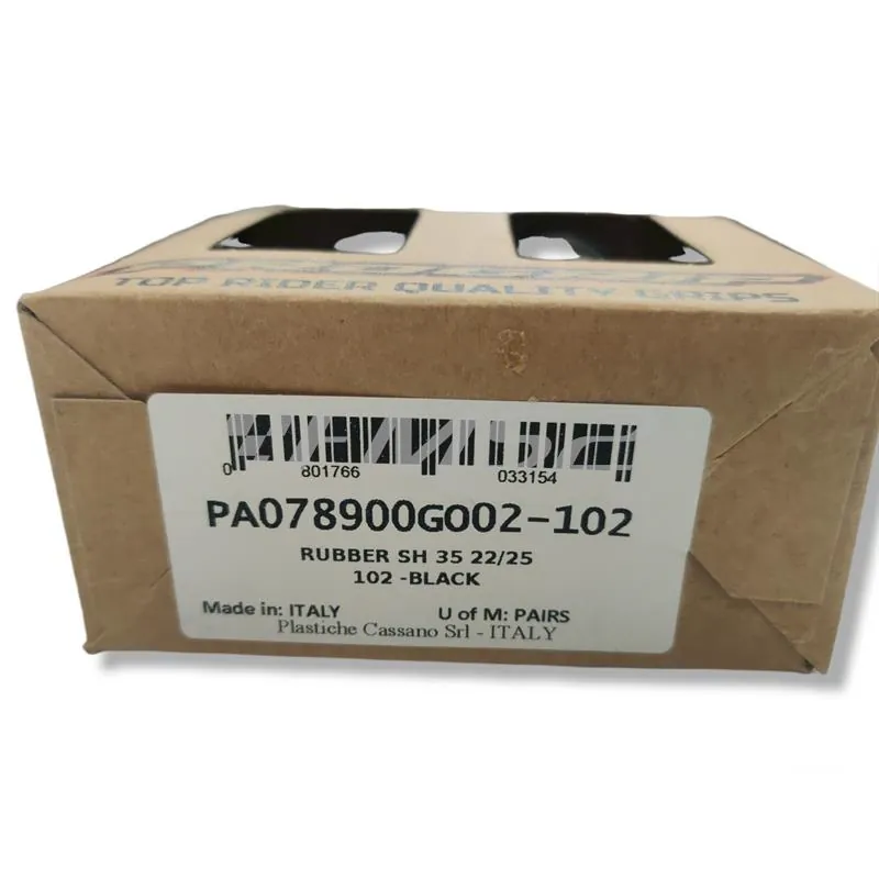 Coppia manopole scooter Progrip modello 789-102 in gomma di colore nera tipo originali con diametro 22 e 25 mm, ricambio 405402065