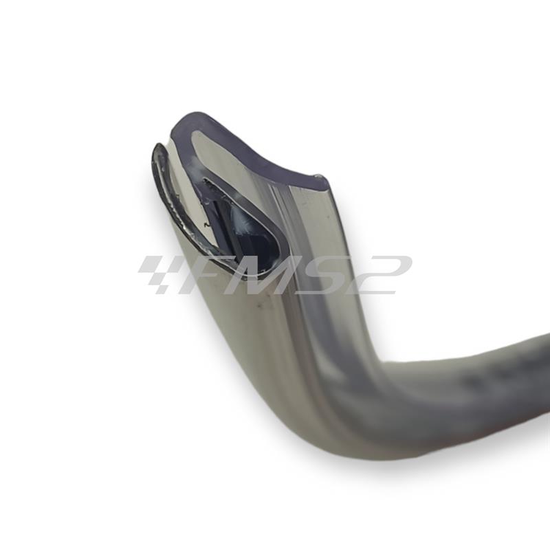 Bordo scudo lato sinistro in meral di colore argento originale per scooter Piaggio  Vespa ET2 e ET4 50, 125 e 150 cc a 2 e 4 tempi, ricambio 10174-SX