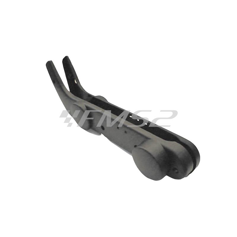 Coppia fiancatine laterali in plastica di colore nero per ciclomotore Piaggio Ciao fl con variatore (CIF), ricambio 10428-30