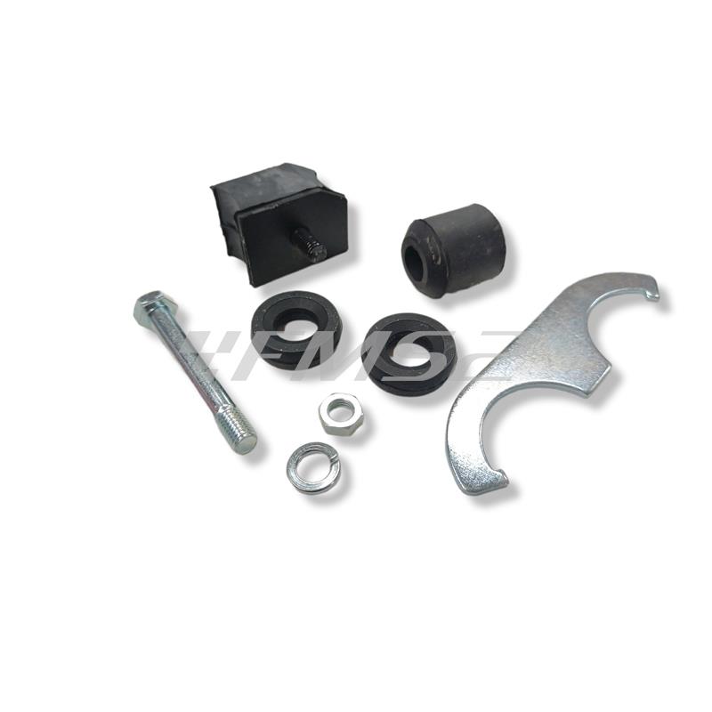 Kit ammortizzatori Carbone serie carbon look sport regolabili nel precarico molla e versione limited edition per Piaggio vespa 125, 150 E 200 cc tutte le versioni con freno anteriore a tamburo, ricambio 10753-KT