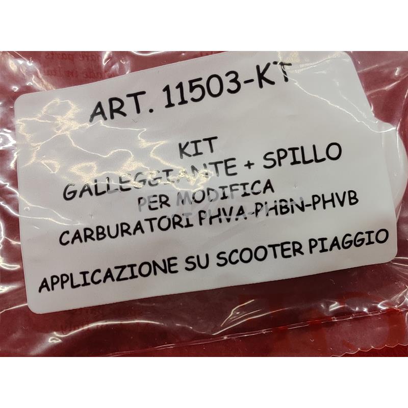 Galleggiante e spillo triangolare con testina piccola tonda e molla per carburatore PHBN, PHVA, PHVB (CIF), ricambio 11503-KT