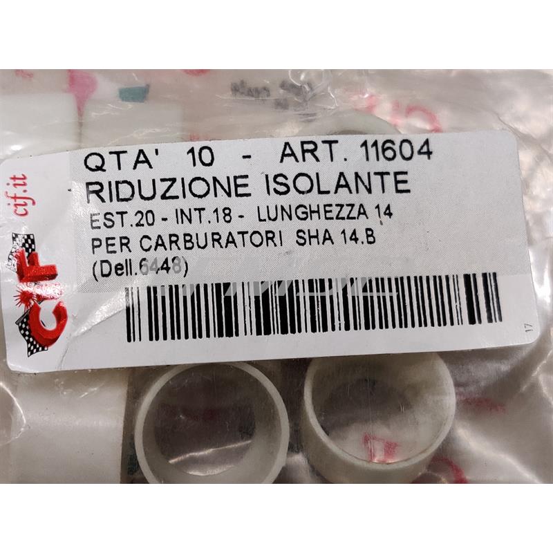 Riduzione attacco carburatore diametro esterno 20-interno 18-lu (CIF), ricambio 11604