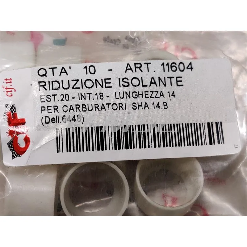 11604 Riduzione attacco carburatore diametro esterno 20-interno 18-lu (CIF)