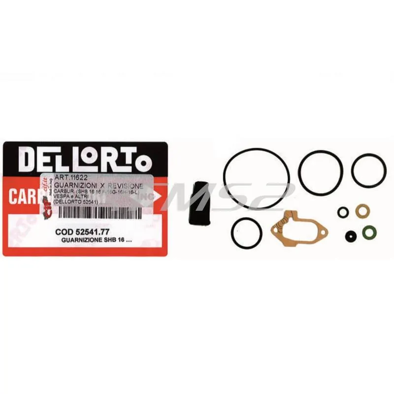 Kit guarnizioni per revisione carburatore Dell'Orto shb 16 x Vespa (CIF), ricambio 11622