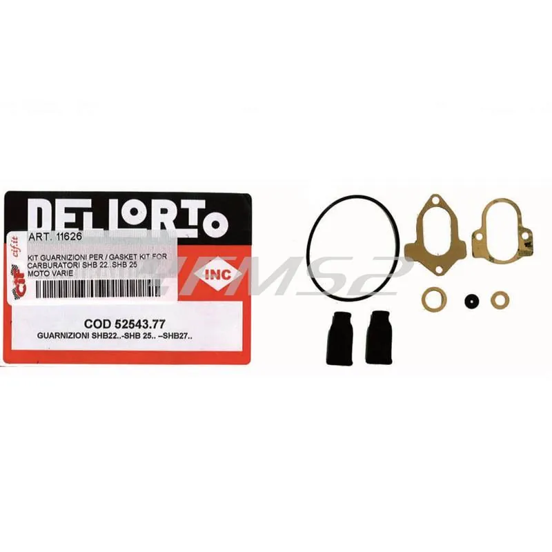 Kit guarnizioni cif per revisione carburatore Dell'Orto shb 22 a-b-, ricambio 11626