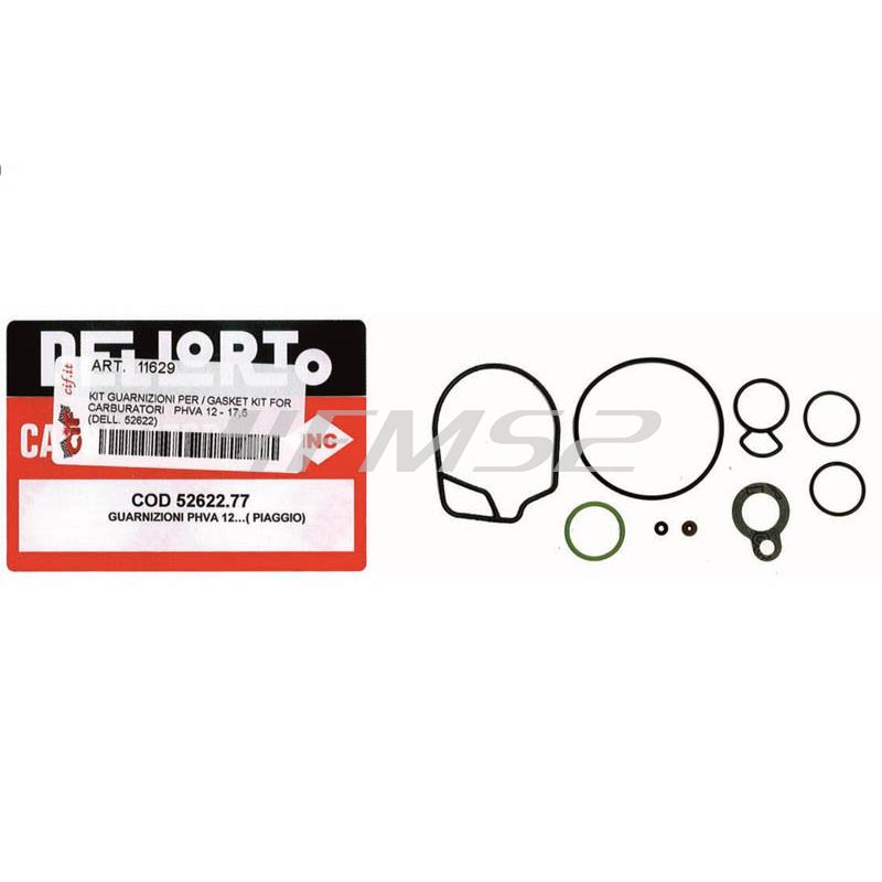 Kit guarnizioni cif per carburatore Dell'Orto phva 12-17,5, ricambio 11629