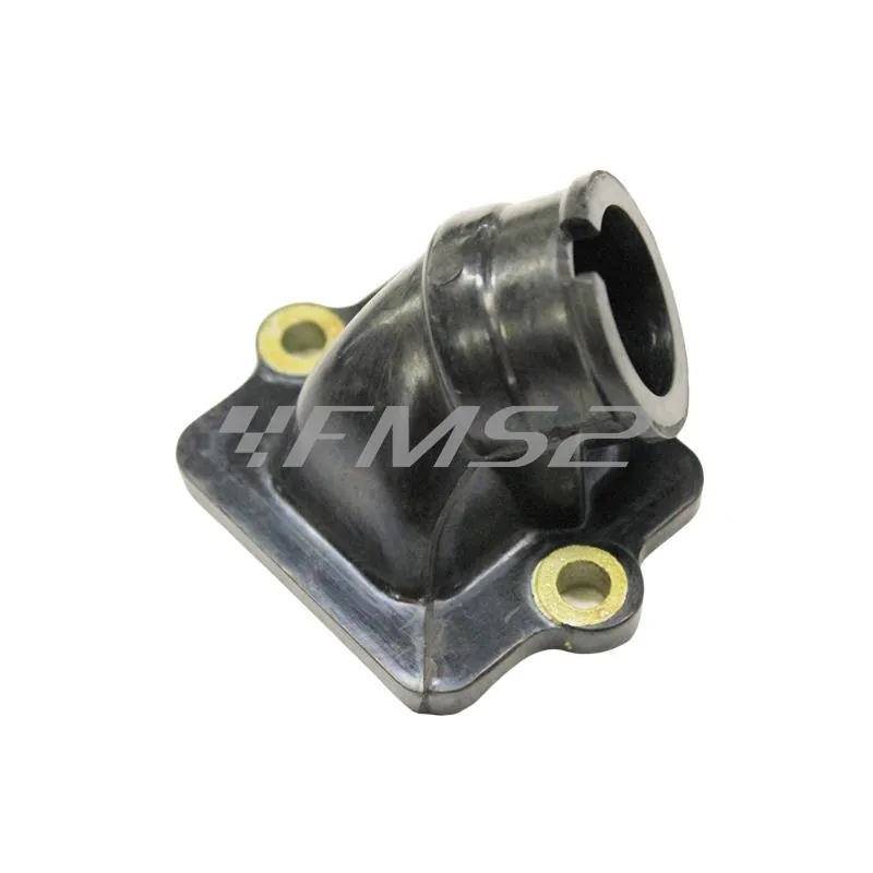 Collettore raccordo aspirazione in gomma con diametro interno da 22 mm e interasse fori d'attacco da 53 mm per scooter 50 Piaggio e Gilera (CIF), ricambio 11660