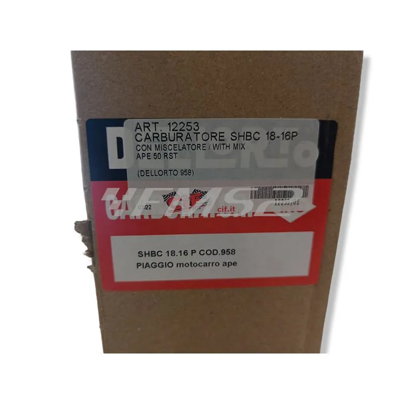 12253 Carburatore dell'Orto shbc 18-16p con miscelatore per Ape 50 r (CIF)