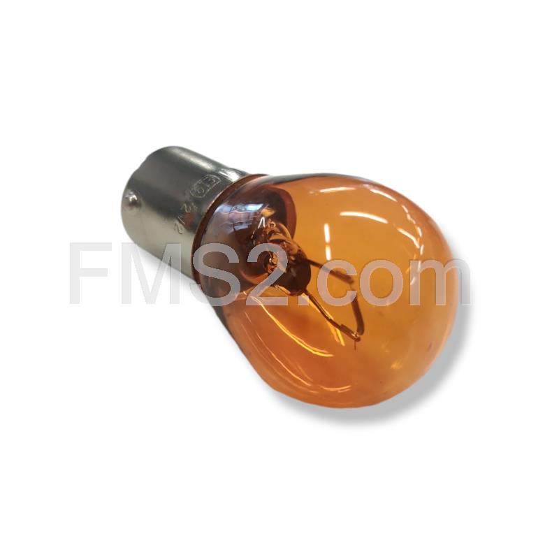 Lampadina CIF 12 Volt 21 Watt BAU15S, colore ambra,  ricambio 1417-FRA
