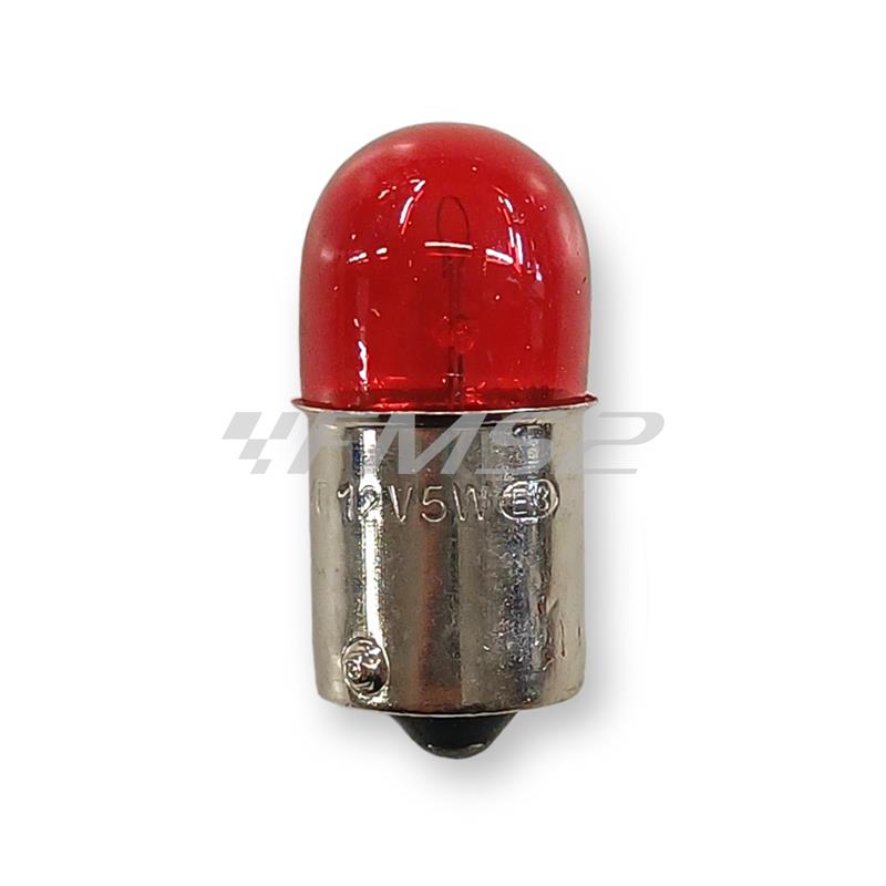 Lampadina CIF 12 Volt 5 Watt BA15S, palloncino, colore rosso, ricambio 1418-RED