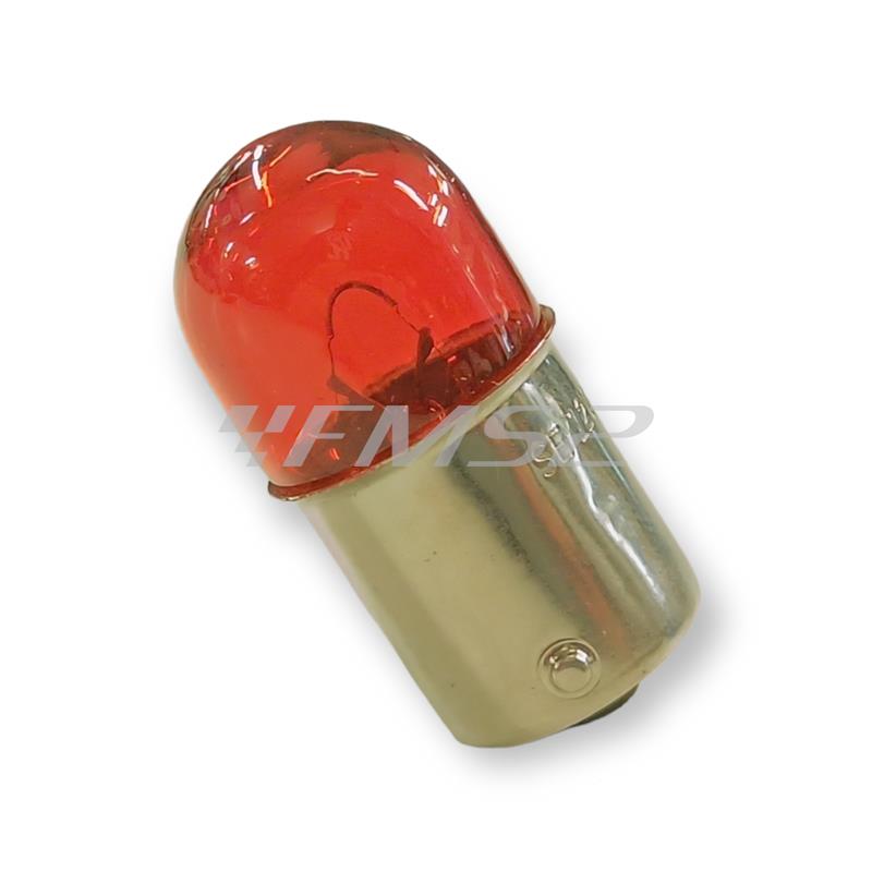 Lampadina CIF 12 Volt 10 Watt BA15S, palloncino, colore rosso, ricambio 1419-RED