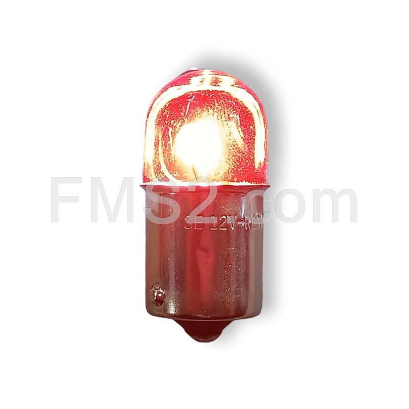 Lampadina CIF 12 Volt 10 Watt BA15S, palloncino, colore rosso, ricambio 1419-RED