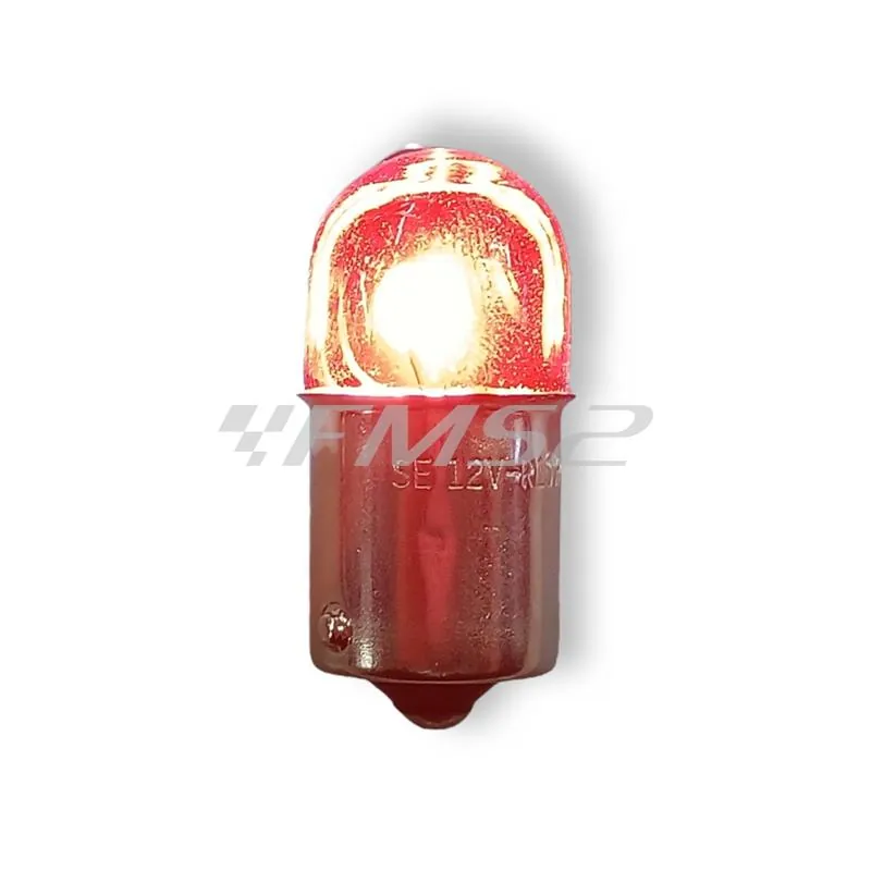 1419-RED Lampadina CIF 12 Volt 10 Watt BA15S, palloncino, colore rosso