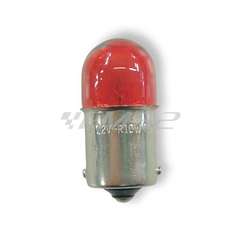 Lampadina CIF 12 Volt 10 Watt BA15S, palloncino, colore rosso, ricambio 1419-RED