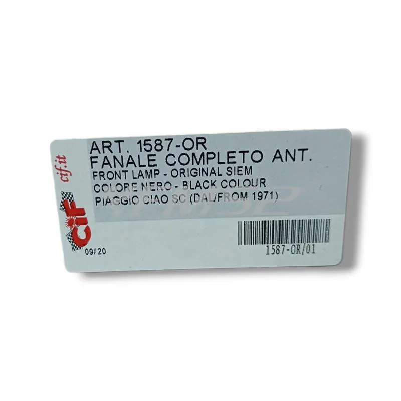 Fanale anteriore originale Siem di colore grigio scuro per ciclomotore Piaggio Ciao SC, ricambio 1587-OR