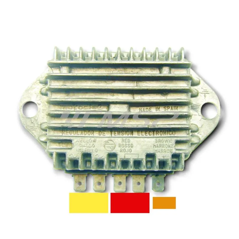 Regolatore di tensione Motoplat 12v [14 15] 14 A specifico per Gilera RV 125 e 200 cc, Cagiva SXT, SST e Elefant 125 cc, Laverda 125 cc, LZ, Ducati, Malanca e SVM, ricambio 16015