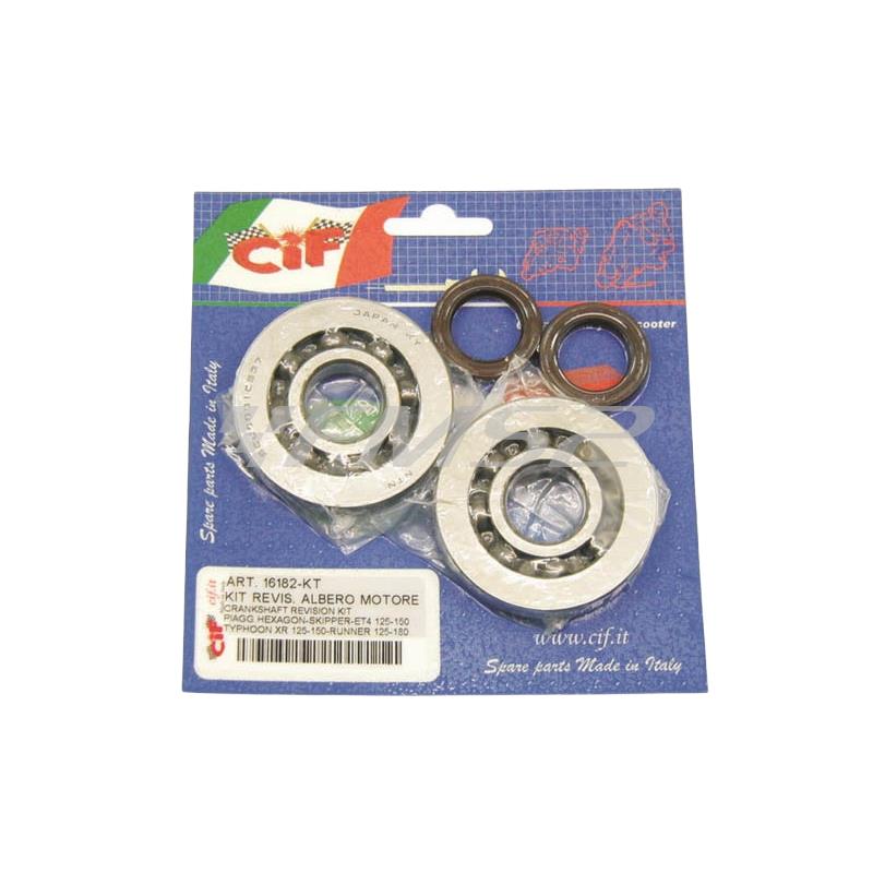 Kit cuscinetti e paraolio  cif per maxi scooter con motore Piaggio Gilera 125-150-180 2t, ricambio 16182-KT