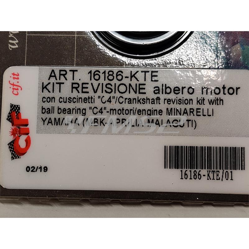 Kit revisione albero motore per scooter con motore Minarelli verticale e orizzontale aria e liquido (CIF), ricambio 16186-KTE