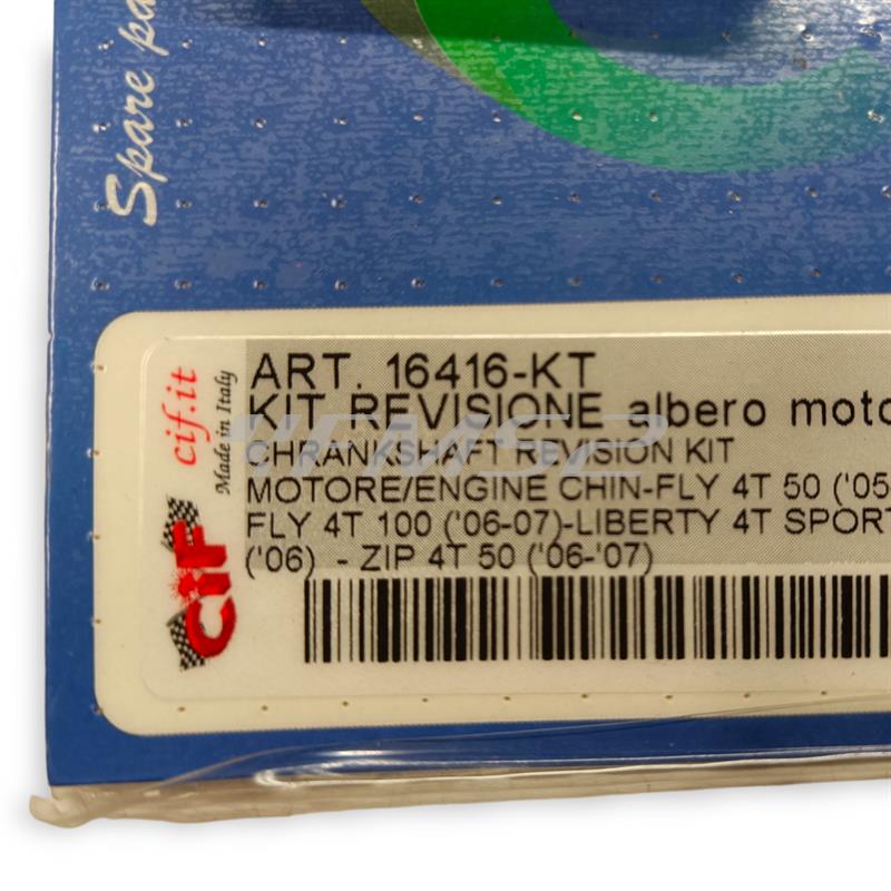 Kit revisione albero motore Piaggio 50 con motore cinese 4 tempi (CIF), ricambio 16416-KT