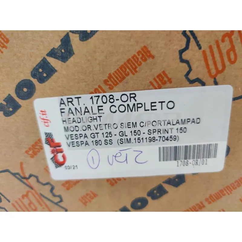 1708-OR Fanale anteriore orig. siem cpl.di porta