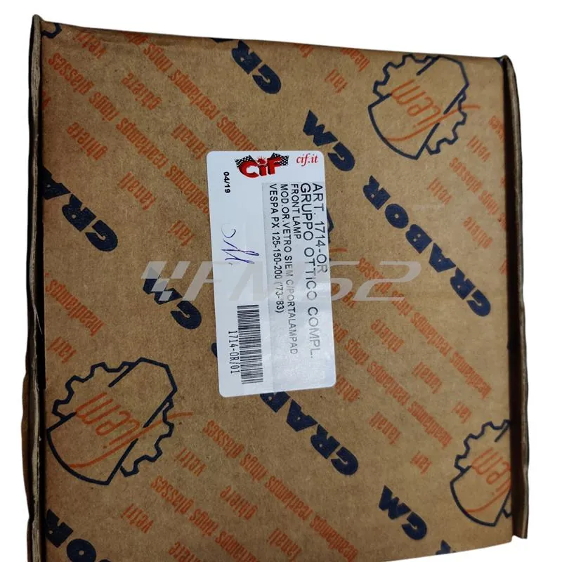 1714-OR Gruppo ottico fanale anteriore originale siem completo di portalampada per Piaggio Vespa PX 125cc, 150cc, 200cc prodotti dal 1973 al 1983 (CIF