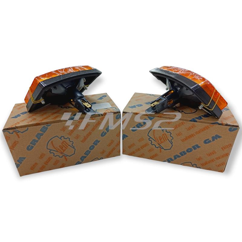 Coppia frecce anteriori complete originali Siem omologate per Piaggio Vespa PK 50 S e PK 125 S, ricambio 1736-OR