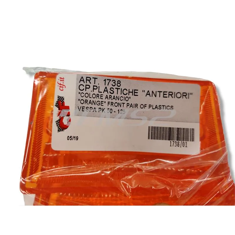 1738 Gemme in plastica arancione per frecce anteriori Piaggio vespa PK 50 cc e 125 cc (CIF)