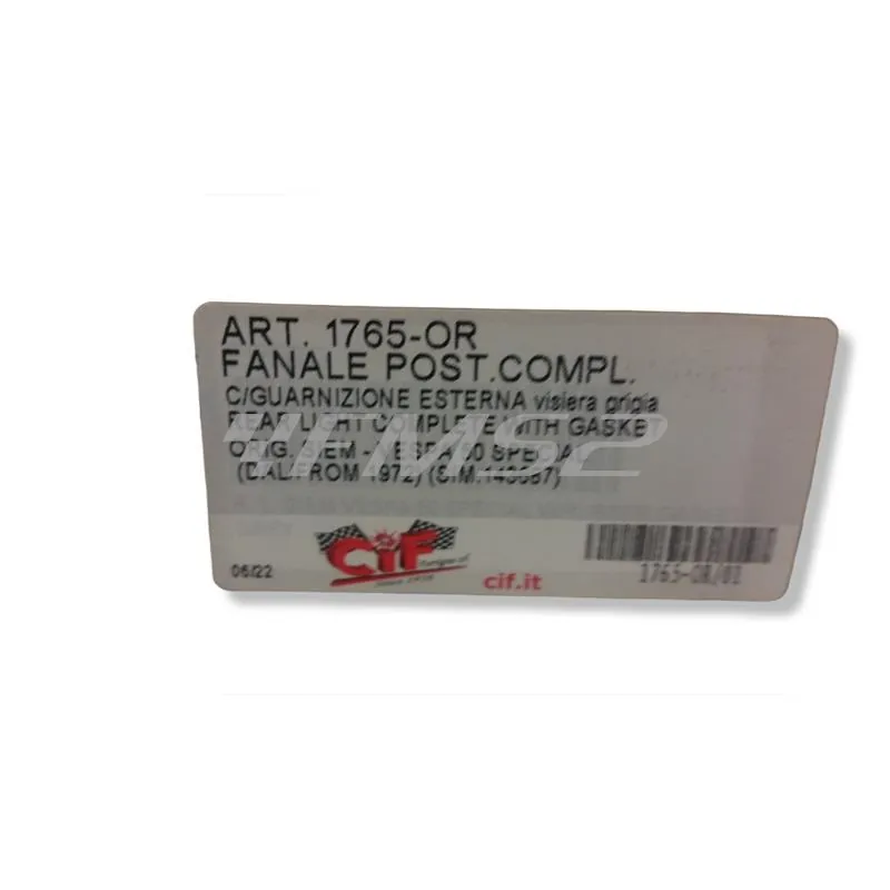 Fanale posteriore originale siem completo, ricambio 1765-OR