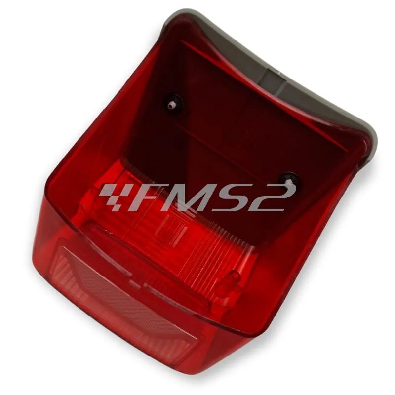 Corpo luminoso gemma fanale posteriore originale SIEM completa di visiera grigia per Piaggio Vespa 125 GTR, TS, Sprint veloce, Rally 180 e 200 cc, ricambio 1798-OR