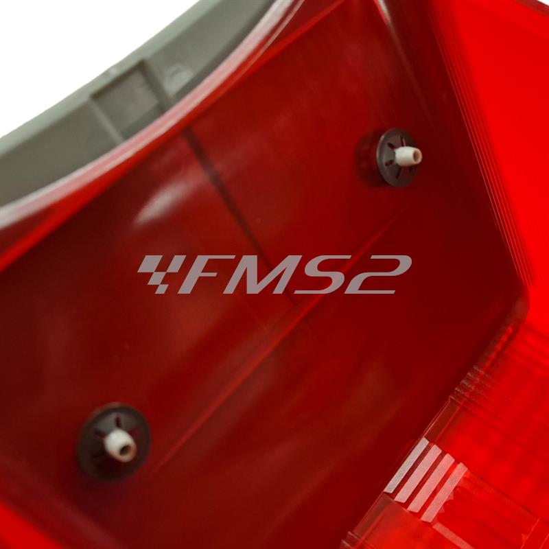 Corpo luminoso gemma fanale posteriore originale SIEM completa di visiera grigia per Piaggio Vespa 125 GTR, TS, Sprint veloce, Rally 180 e 200 cc, ricambio 1798-OR