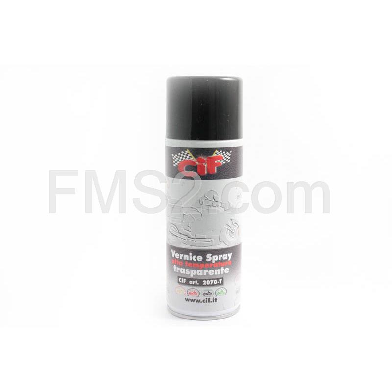 Vernice spray per alta temperatura colore trasparente ideale per marmitte, motori, carter, radiatori (CIF), ricambio 2070-T