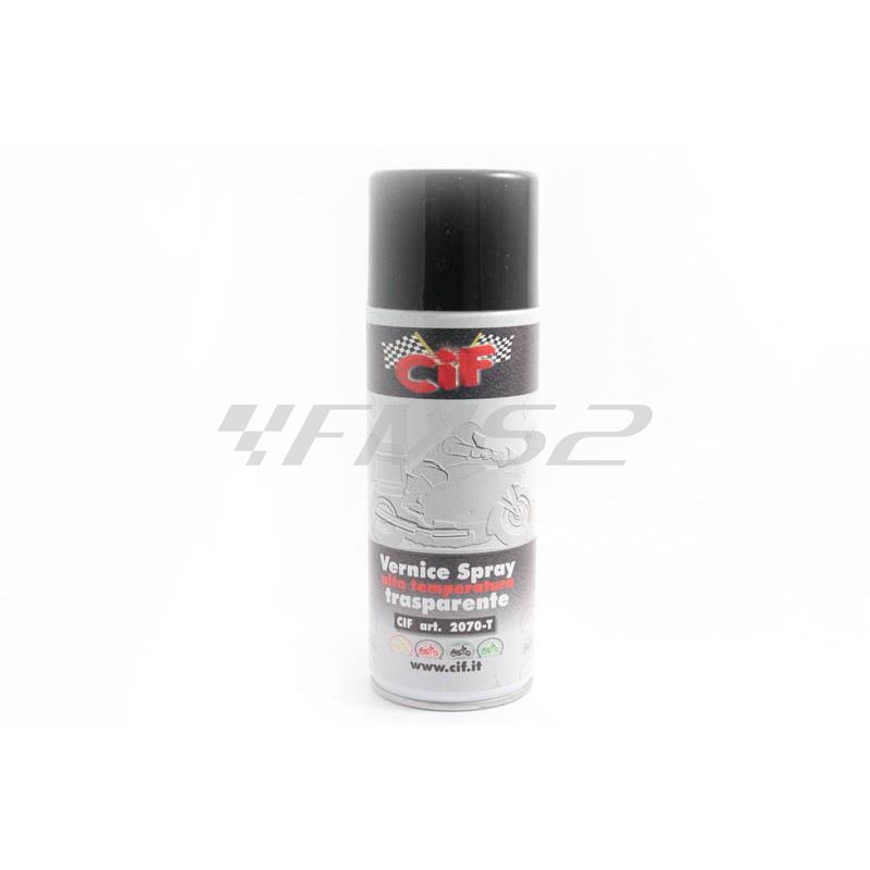 Vernice spray per alta temperatura colore trasparente ideale per marmitte, motori, carter, radiatori (CIF), ricambio 2070-T