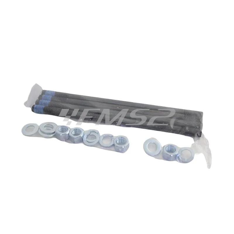 Kit 4 prigionieri cilindro originali Piaggio vespa 125 et3, 125 primavera, 125 PK completi di dadi e rondelle, ricambio 5043-KT