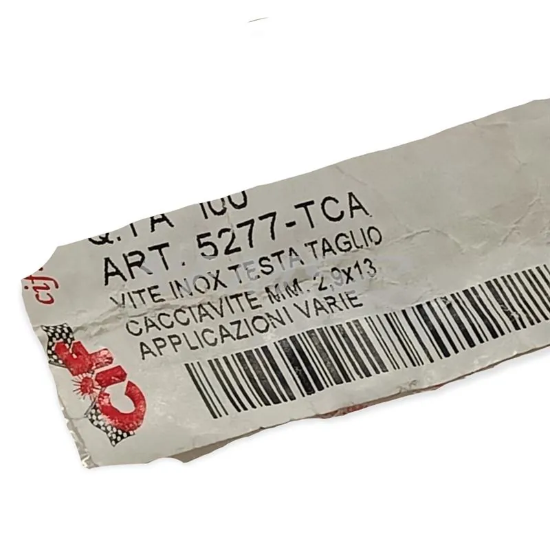 Vite autofilettante  svasata mm 2.9x13 (CIF), ricambio 5277