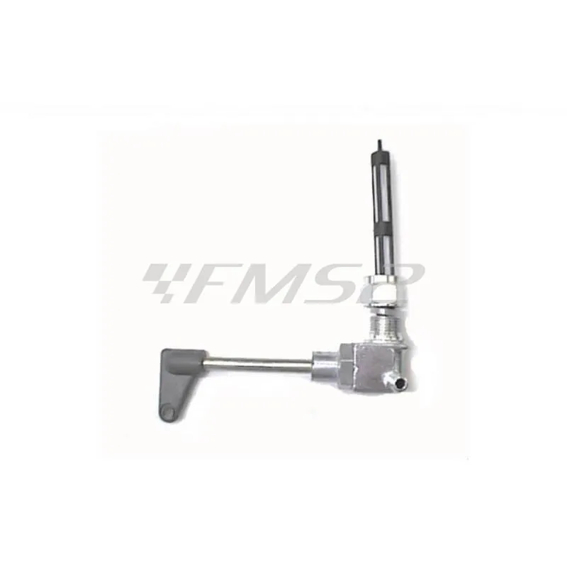 Rubinetto serbatoio benzina CIF tipo originale per ciclomotore Piaggio SI tutte le versioni con 3 posizioni chiuso, aperto e riserva completo di dado, rondella e filtrino, ricambio 5321