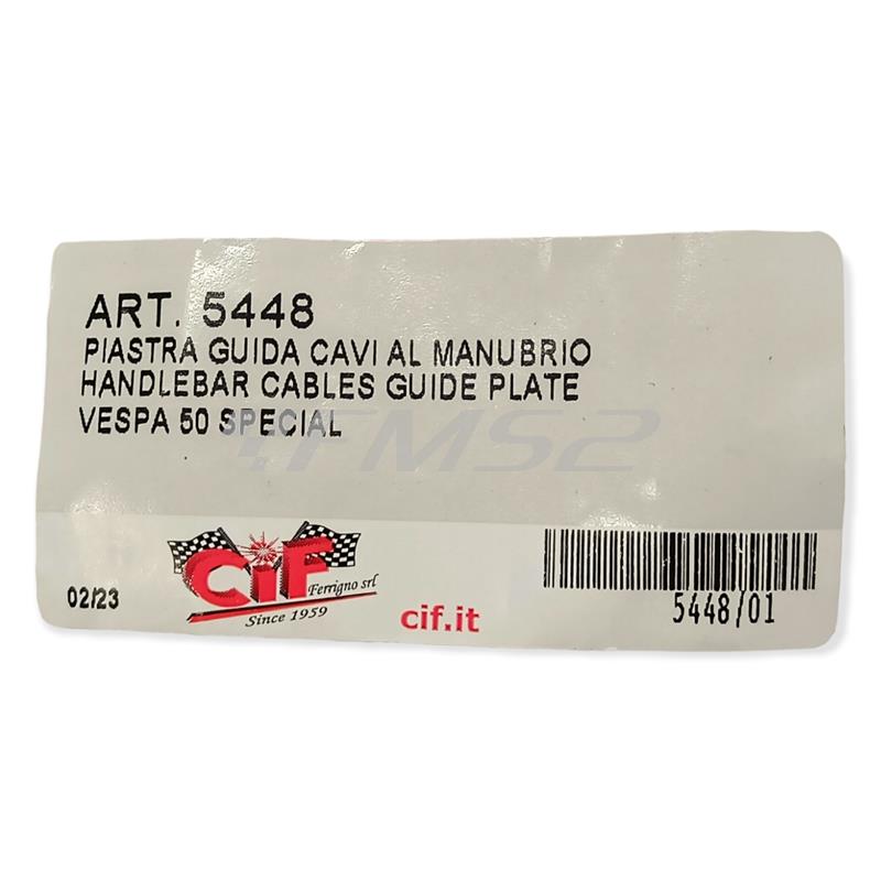 Piastra guida cavi al manubrio vespa 50, ricambio 5448