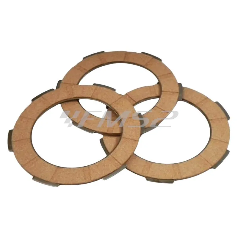 Dischi frizione tipo originale - confezione da 3 dischi in sughero per Vespa 50-125 Primavera-ET3-PK 50-PK 125-ape 50 1° serie (CIF), ricambio 5584