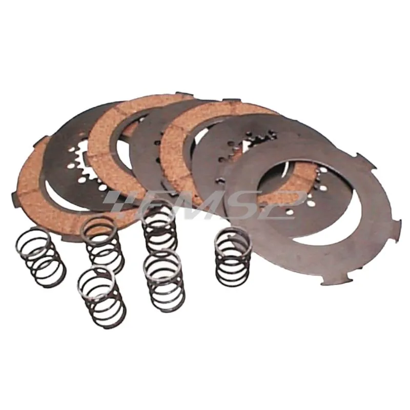 Dischi frizione modificati con Molle rinforzate adatti ai motori originali e preparati Piaggio Vespa PX 125-150 fino al modello arcobaleno, ricambio 5586-C