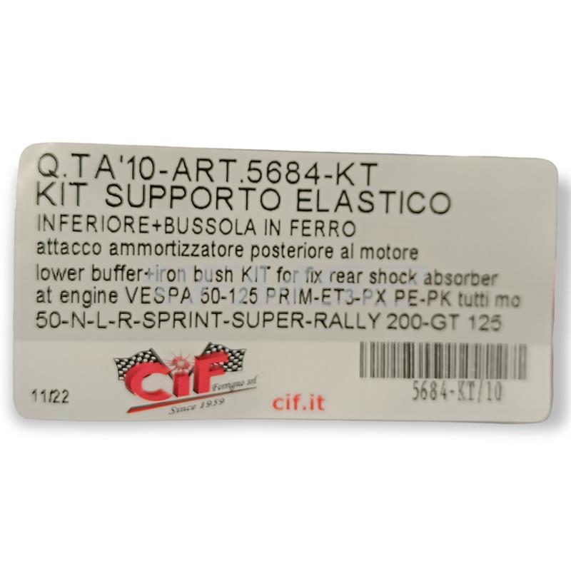 Kit supporto elastico inferiore + bussol, ricambio 5684-KT
