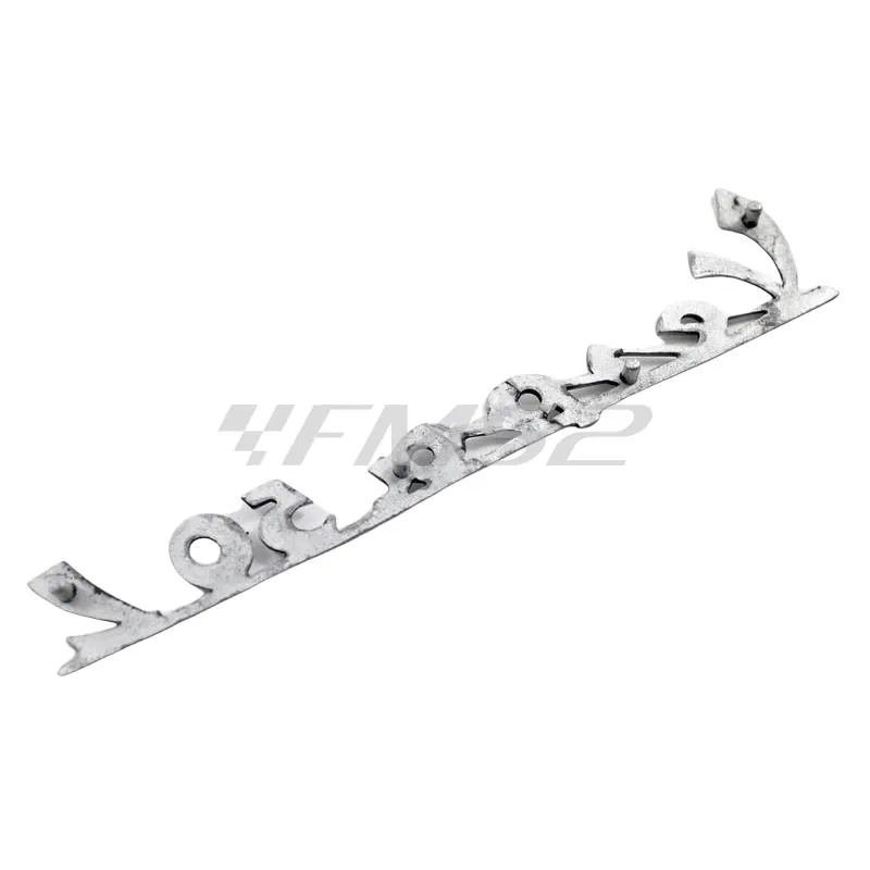 5729 Targhetta scritta posteriore  Vespa 50 L traforata con lunghezza 155 mm originale (CIF)