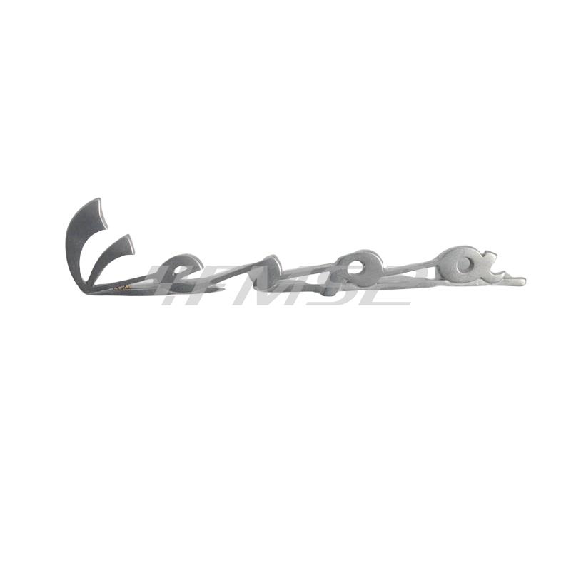 Targhetta scritta Vespa anteriore traforata per Vespa 50 Special dal 1969 al 1972 (CIF), ricambio 5740-SP