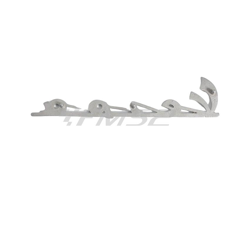 Targhetta scritta Vespa anteriore traforata per Vespa 50 Special dal 1969 al 1972 (CIF), ricambio 5740-SP