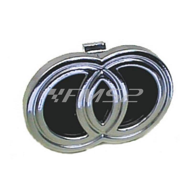 Logo Gilera  in plastica cromato ad incastro (CIF), ricambio 5787