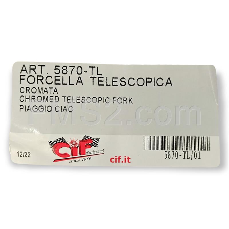 Forcella telescopica Ciao cromata (CIF), ricambio 5870-TL