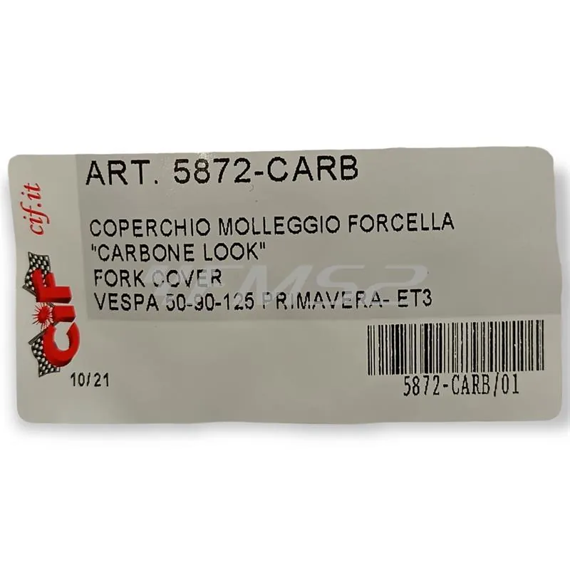 Coperchio molleggio forcella in alluminio, ricambio 5872-CARB